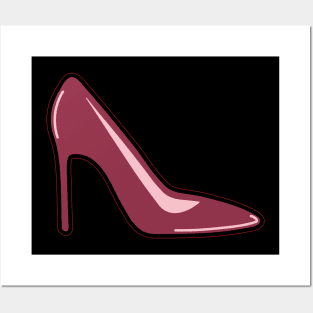 Red high heels Posters and Art